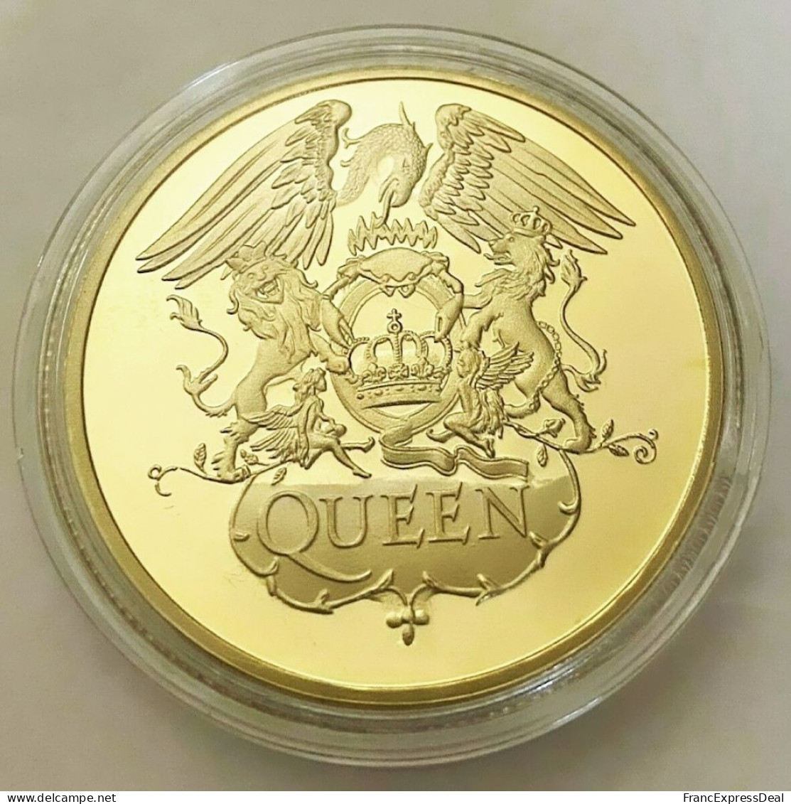 Pièce Médaille NEUVE Plaquée Or - Queen Freddie Mercury - Autres & Non Classés