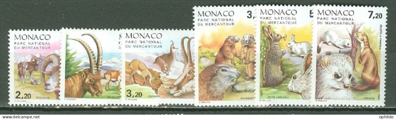Monaco 1522/1527 * * TB Faune Parc Mercantour - Andere & Zonder Classificatie