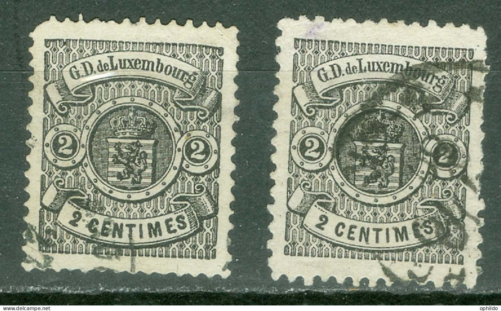 Luxembourg Michel 38 A Et B Ob Second Choix Voir Scans Et Description - 1859-1880 Wappen & Heraldik