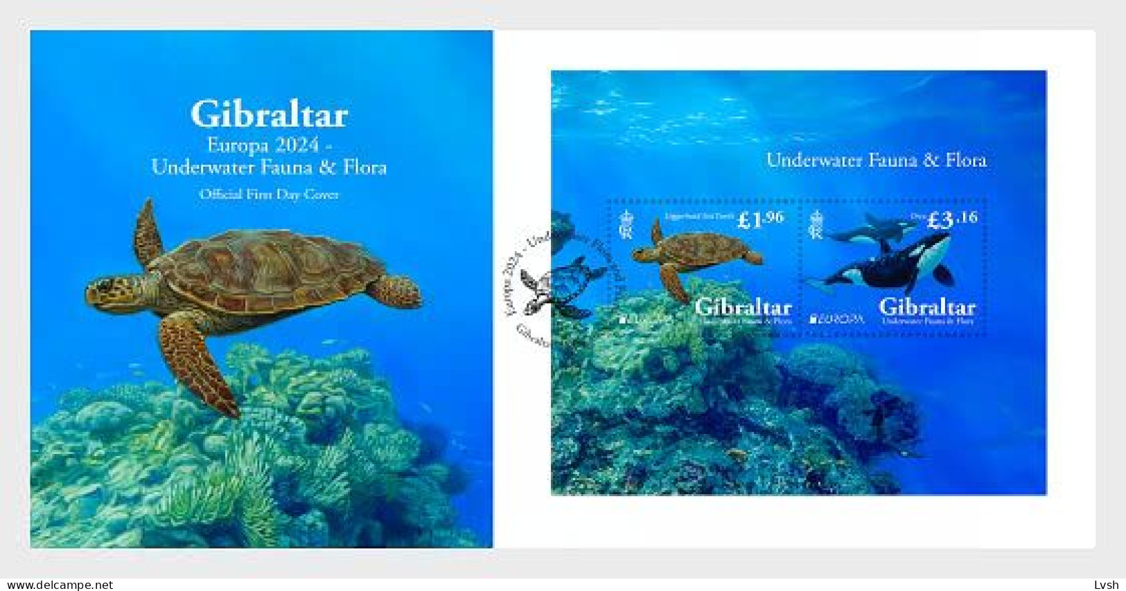 Gibraltar.2024.Europa CEPT.Underwater Fauna And Flora.FDC /2/ . - 2024
