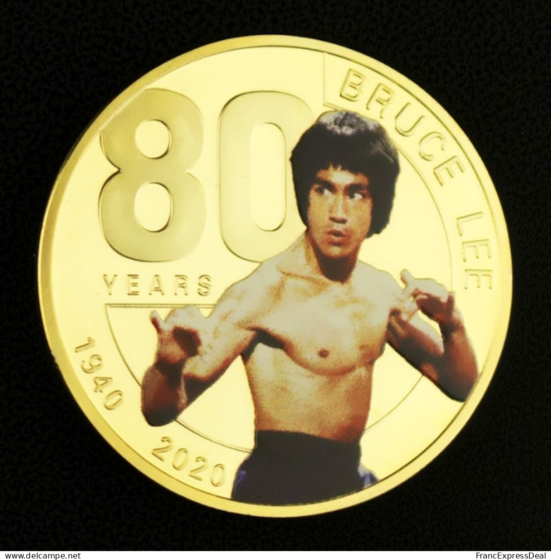 Pièce Médaille NEUVE Plaquée Or - Bruce Lee Jeet Kune Do - Altri & Non Classificati