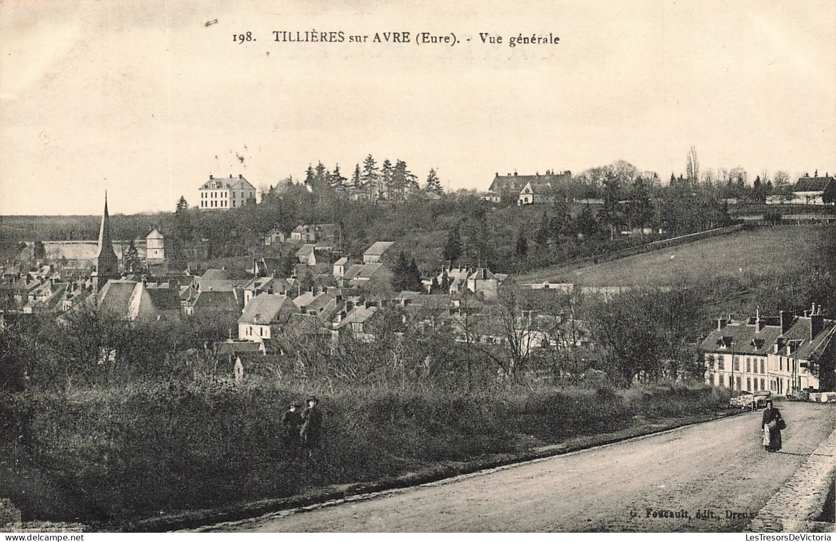 FRANCE - Tillières Sur Avre - Vue Générale De La Ville - Carte Postale Ancienne - Tillières-sur-Avre