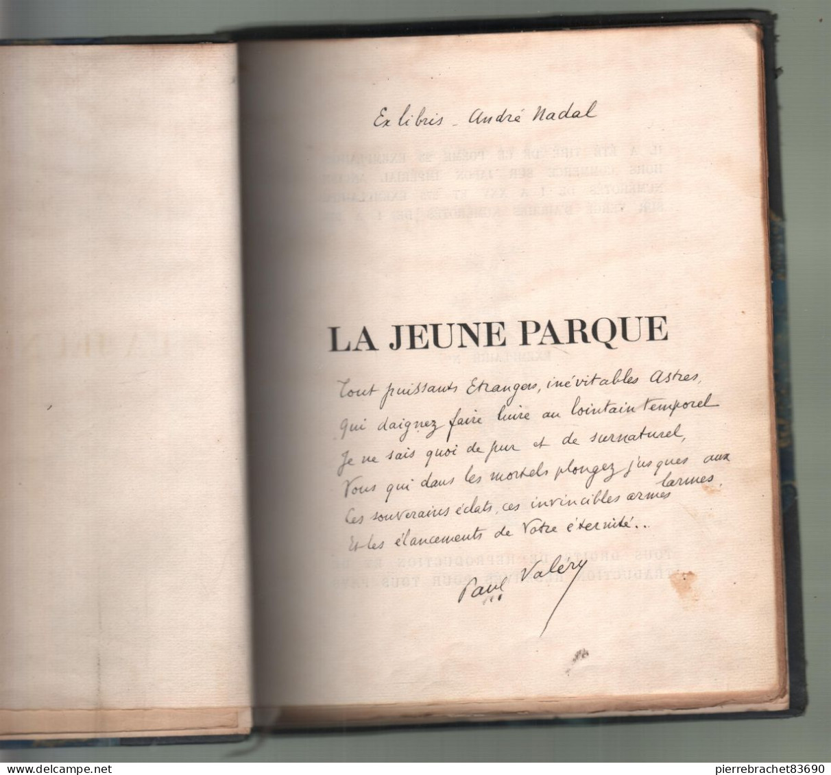 Paul Valéry. La Jeune Parque. 1917. Dédicacé Par L'auteur. Numéroté - Sin Clasificación