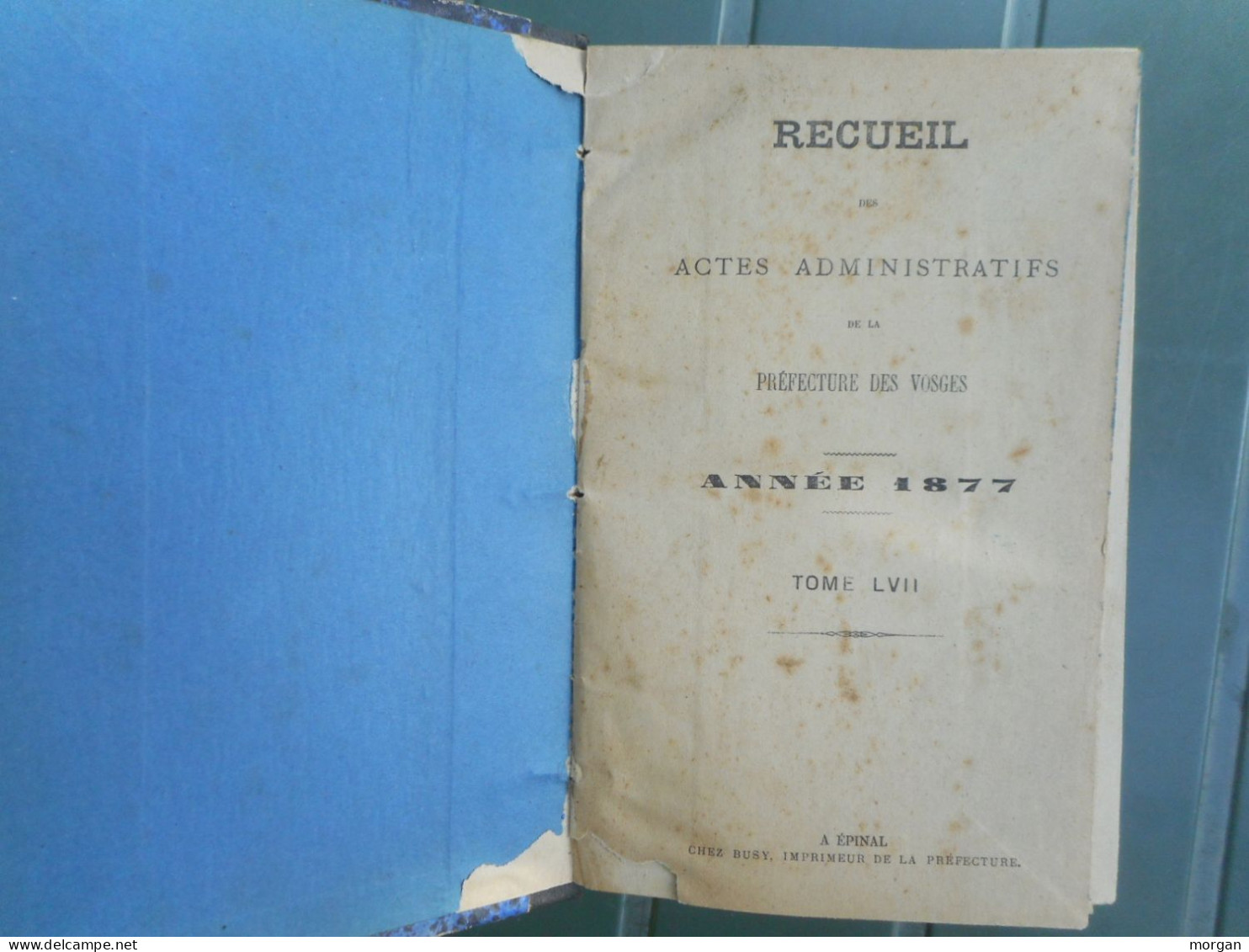 LORRAINE - VOSGES, 1877 - RECUEIL DES ACTES ADMINISTRATIFS DU DEPARTEMENT DES VOSGES ANNEE 1877 - Lorraine - Vosges