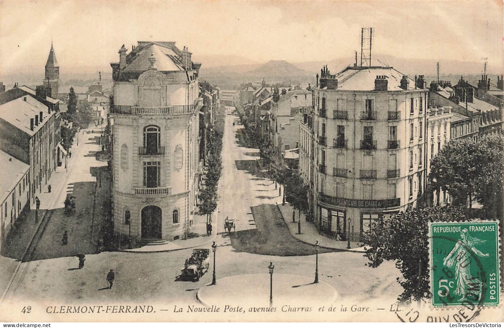 FRANCE - Clermont Ferrand - Vue Sur La Nouvelle Poste - Avenues Charras Et De La Gare - L L  - Carte Postale Ancienne - Clermont Ferrand