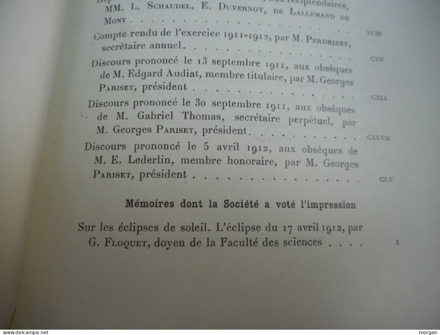 LORRAINE - 1912 - MEMOIRES DE L'ACADEMIE DE STANISLAS, SOMMAIRE EN IMAGES