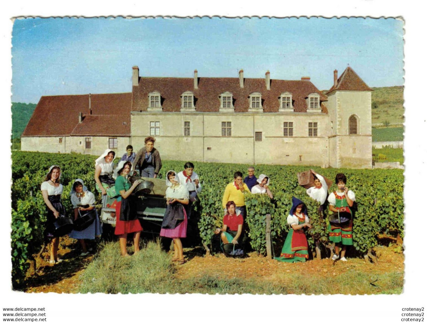 21 Vendanges En Bourgogne CLOS De VOUGEOT Vers Nuits St Georges N°2435 Vin Vignes Vendangeuses Photo R. MOISY - Nuits Saint Georges