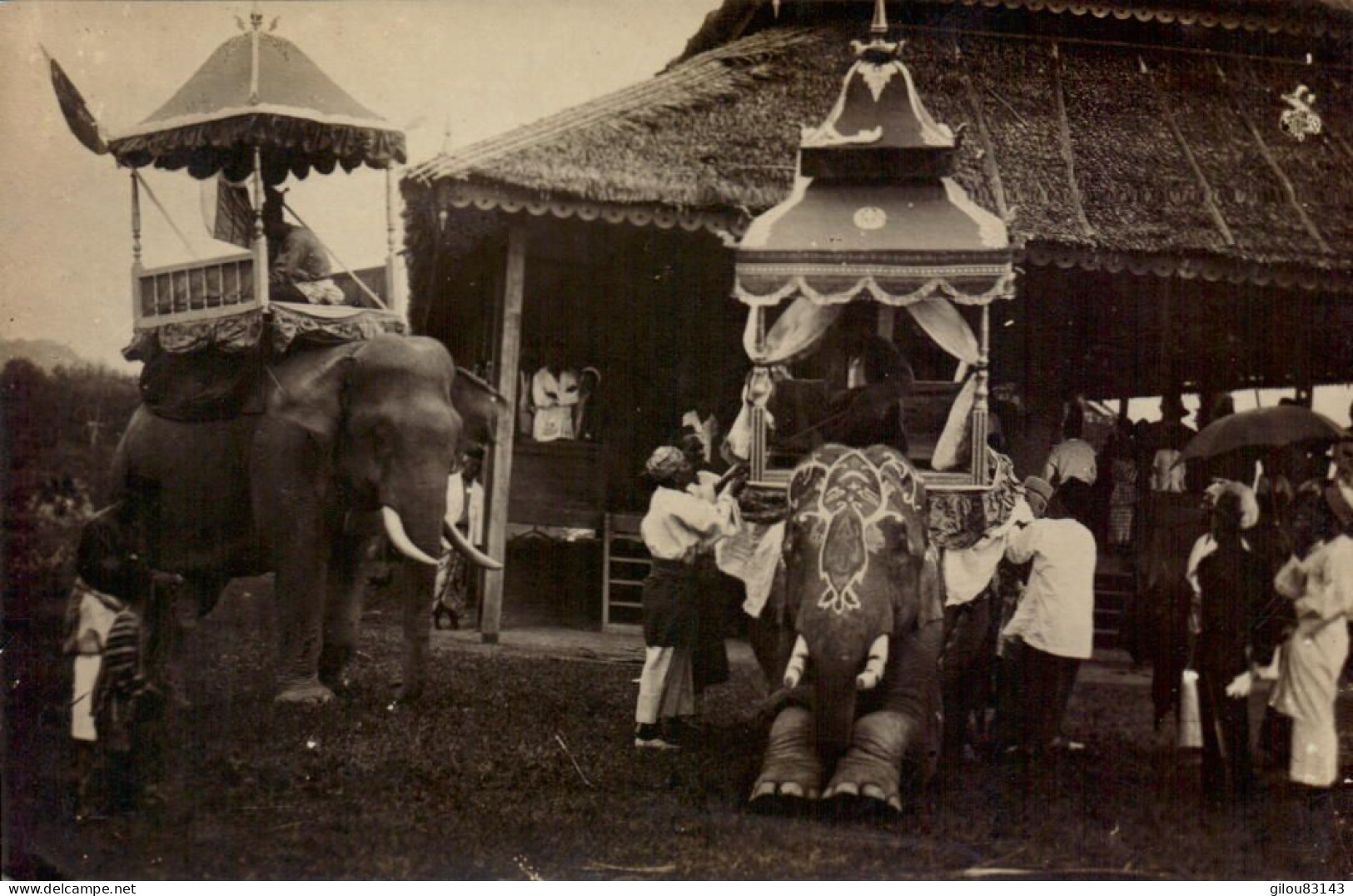 Asie, Inde, Laos .....elephants, Transport, Cornac - Altri & Non Classificati