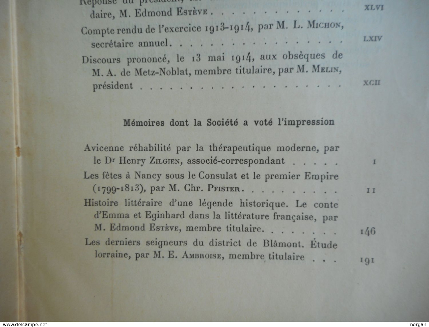 LORRAINE - 1913 / 1914 - MEMOIRES DE L'ACADEMIE DE STANISLAS, SOMMAIRE EN IMAGES, BLAMONT, NANCY - Lorraine - Vosges