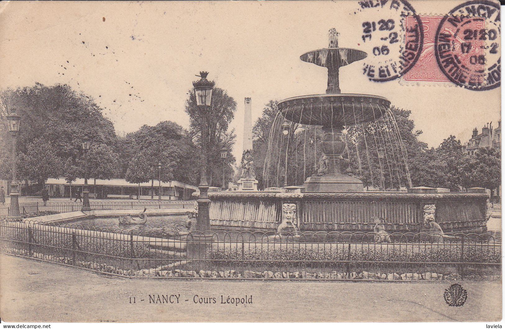 54 NANCY - Cours Léopold - Circulée 1906 - Nancy