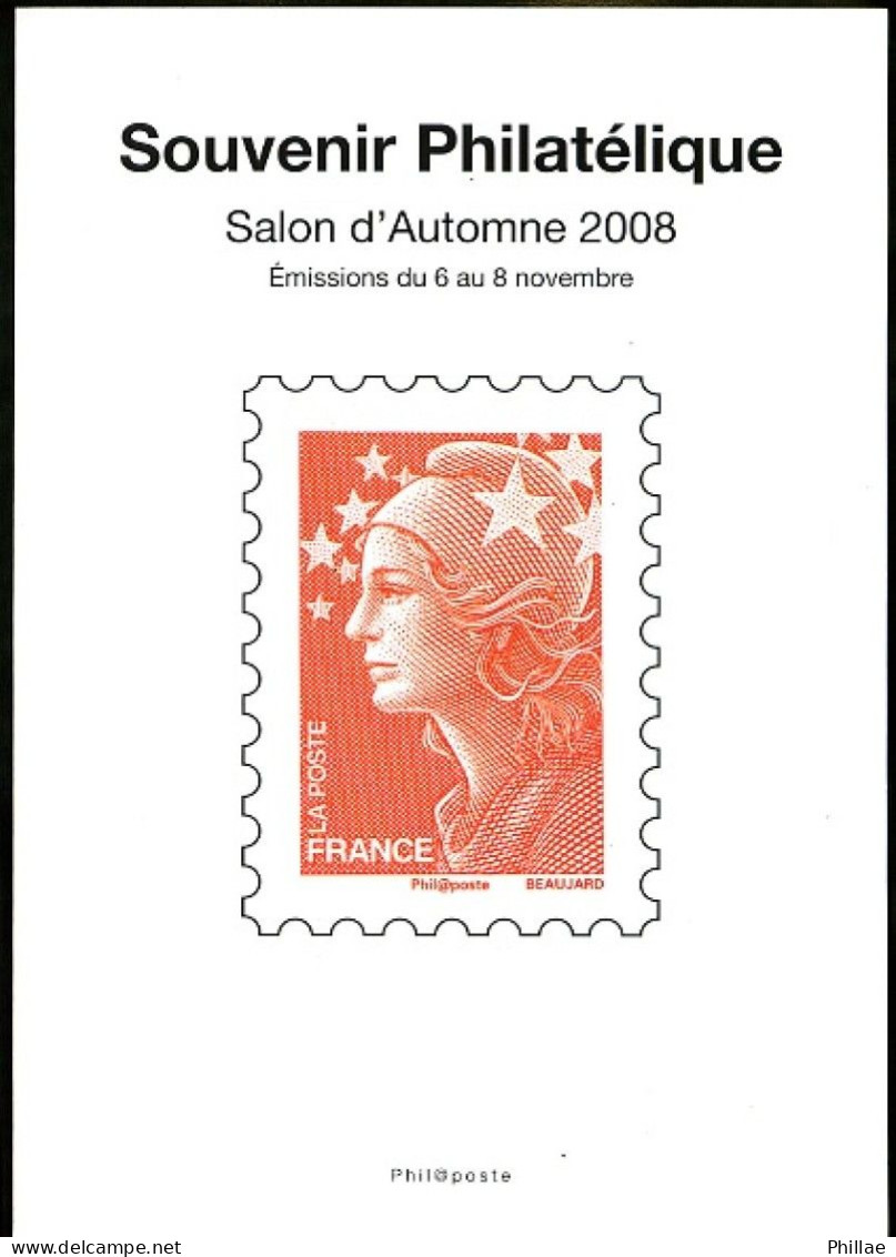 Encart "Salon D'Automne 2008" - Emissions Du 6 Au 8 Nov. 2008 (YT 4287 à 4321) - 35 Val. Oblitérées PJ - TB - 2000-2009