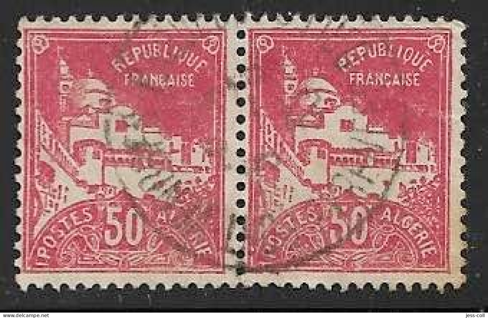 Yvert 79A 50 C Rouge - O - Paire - Used Stamps