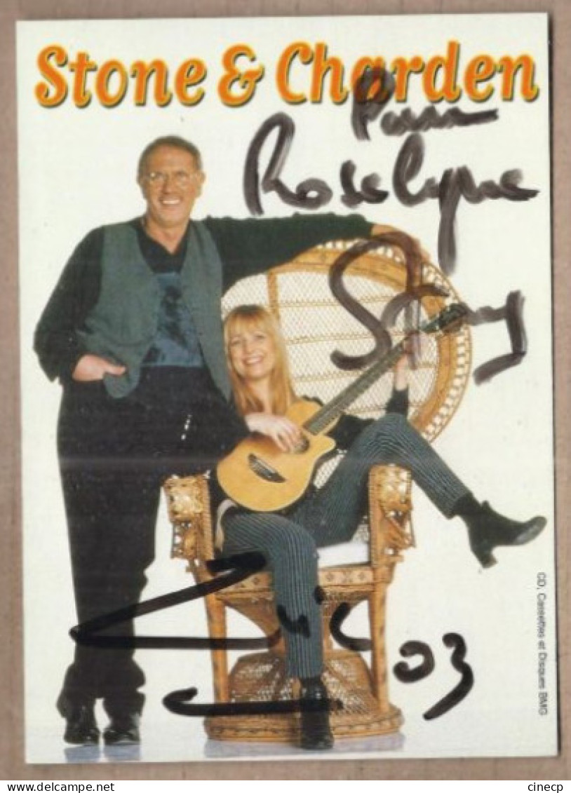 CPSM SPECTACLE CHANSON CHANTEUR - TB COUPLE STONE ET CHARDEN - TB AUTOGRAPHE - Musique Et Musiciens