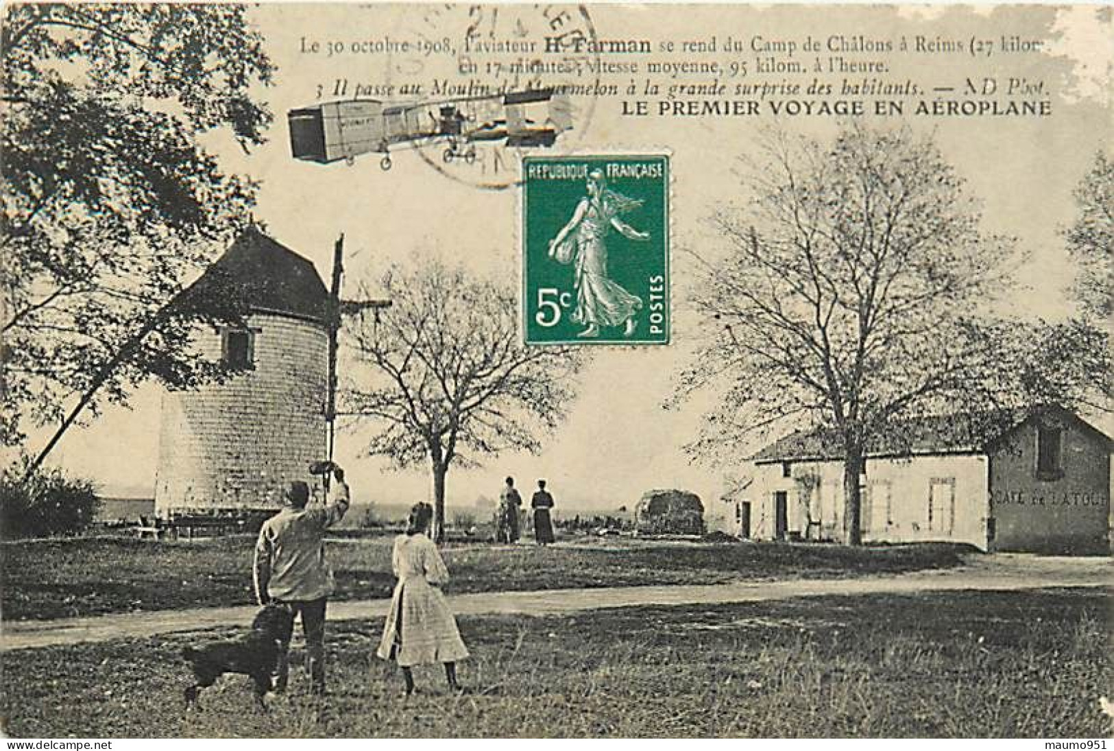 LES PIONNIERS DE L'AIR - Aviateur H.Farman Ce Rend Du Camp De Chalon à Reinms. Le Premier Voyage En Aéroplane - Other & Unclassified