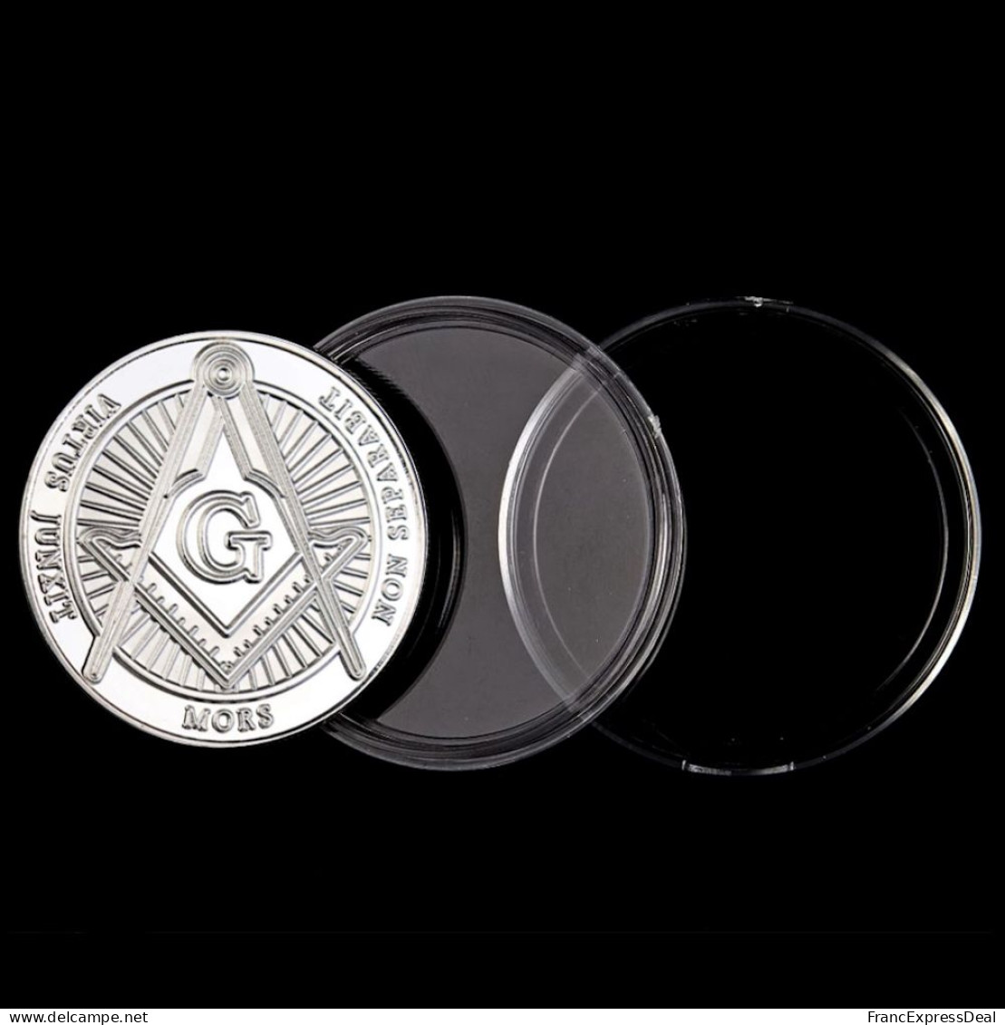 Pièce Médaille NEUVE plaquée Argent - Franc-maçon Franc-maçonnerie (Ref 1C)