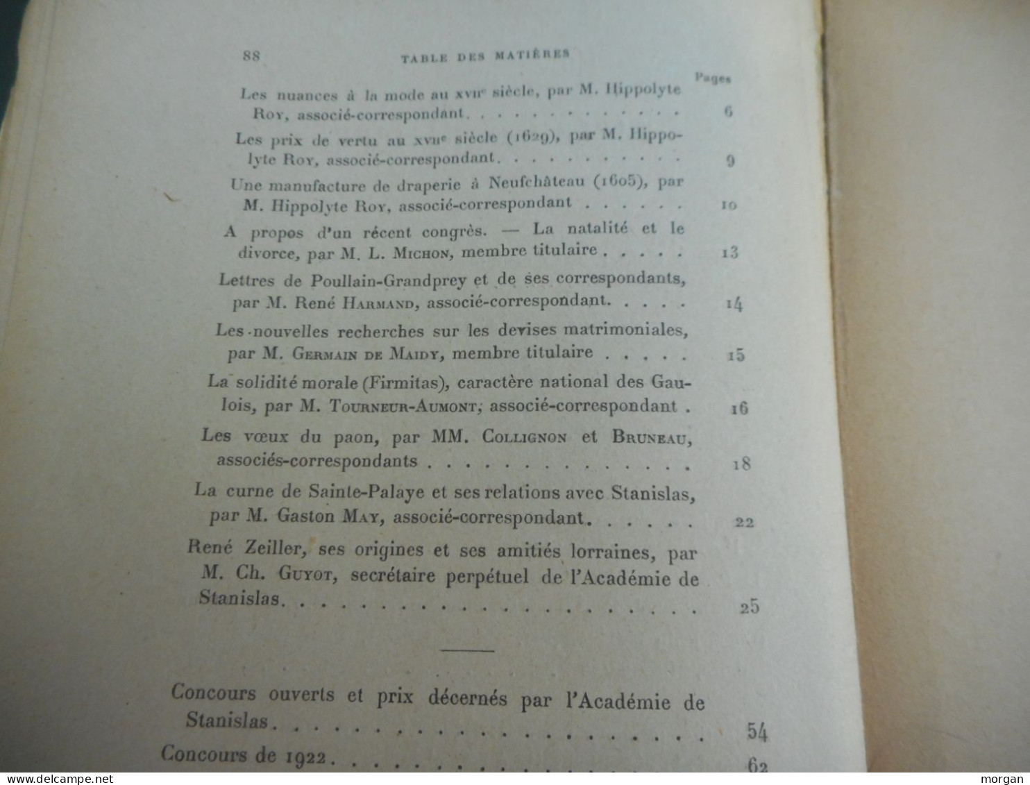 LORRAINE - 1920 / 1921 - MEMOIRES DE L'ACADEMIE DE STANISLAS, SOMMAIRE EN IMAGES, - Lorraine - Vosges