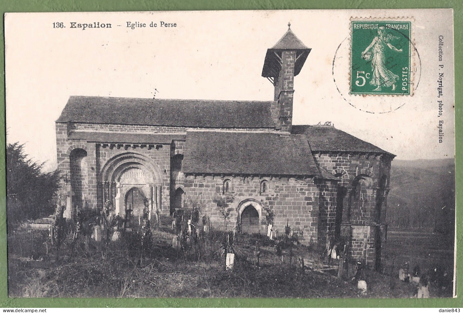 CPA  - AVEYRON - ESPALION - ÉGLISE DE PERSE &  Le Cimetière - Espalion