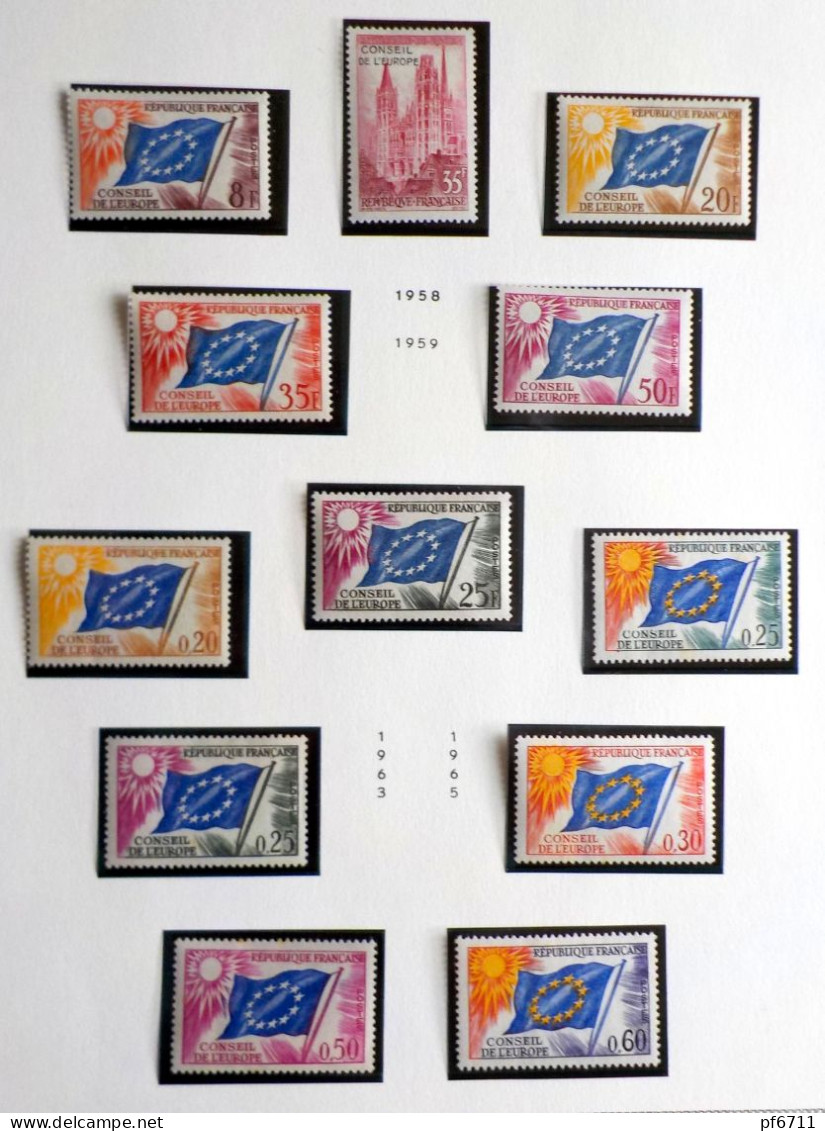 Conseil De L'Europe  Lot De 12 Timbres  1958/65 - Ungebraucht