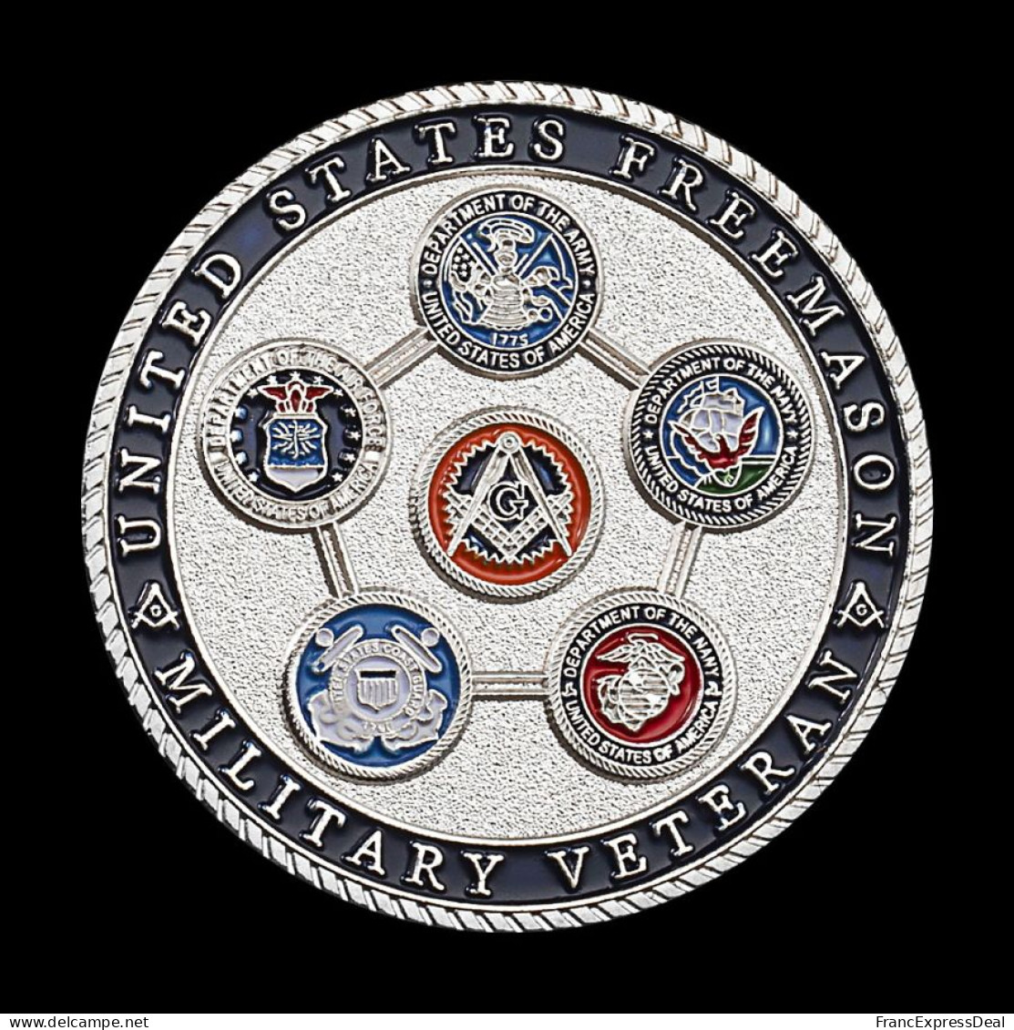 Pièce Médaille NEUVE Plaquée Argent - Franc-maçon Franc-maçonnerie (Ref 2) - Altri & Non Classificati