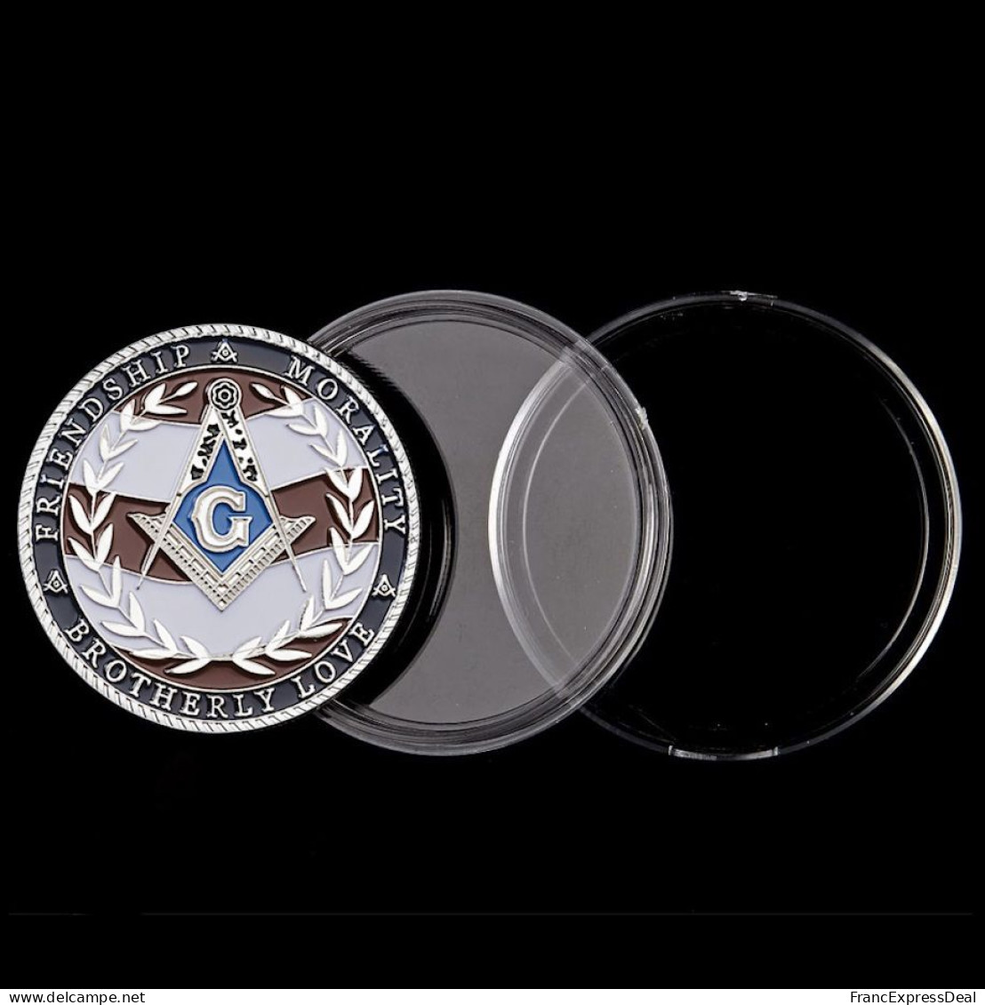 Pièce Médaille NEUVE plaquée Argent - Franc-maçon Franc-maçonnerie (Ref 2)