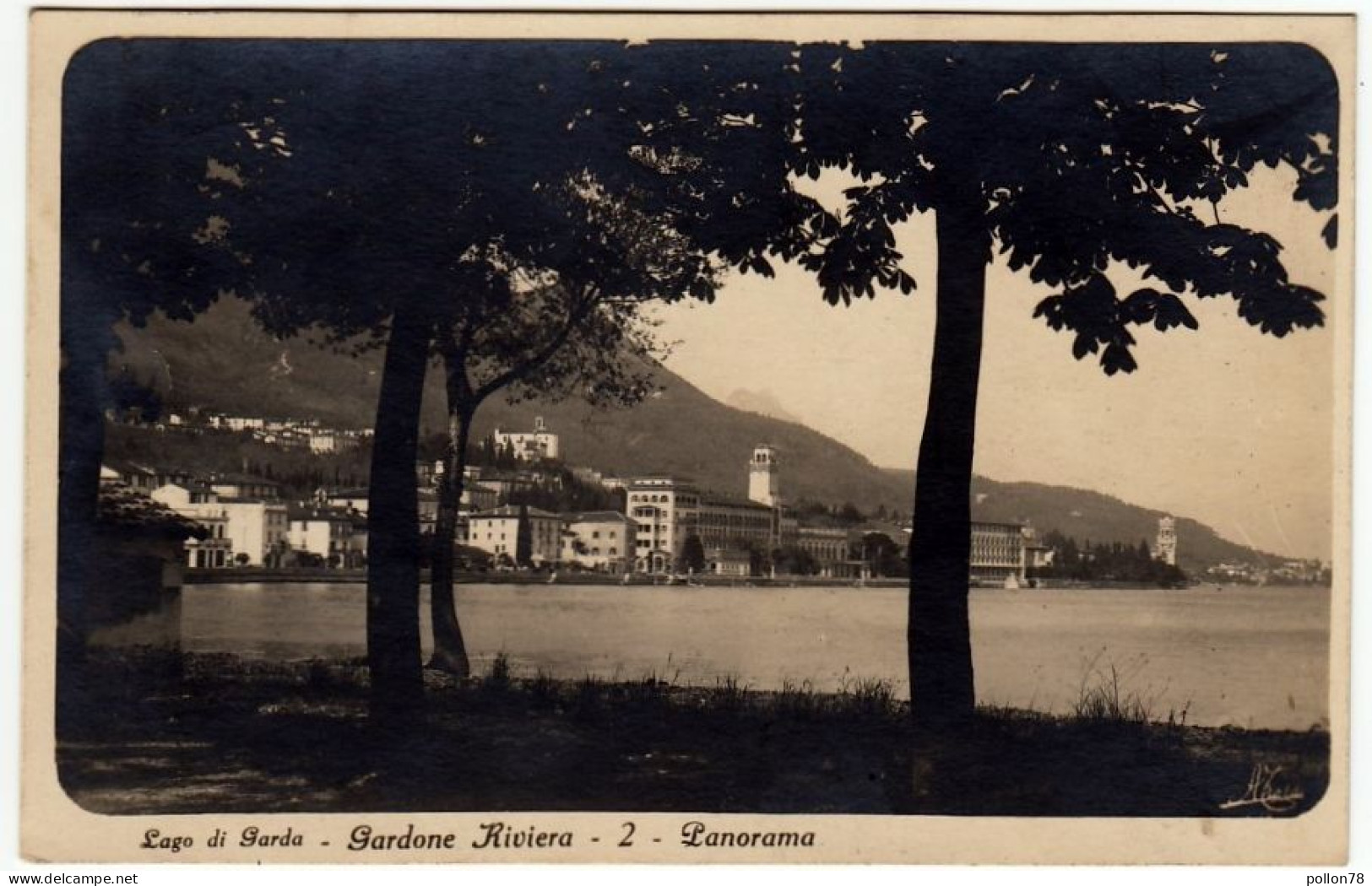 LAGO DI GARDA - GARDONE RIVIERA - 2 - PANORAMA - BRESCIA - 1926 - Vedi Retro - Formato Piccolo - Brescia