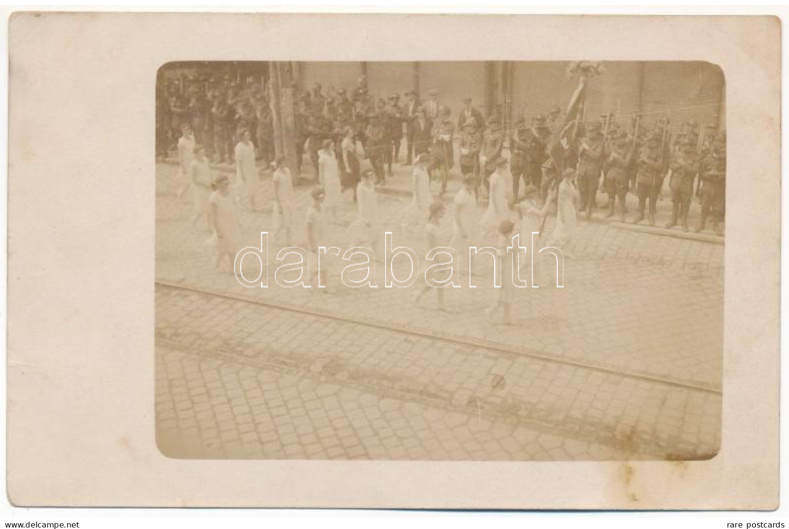 Brasov 1926 - Parade Of The Saxon Girls' School, Romanian Soldiers - Rumania