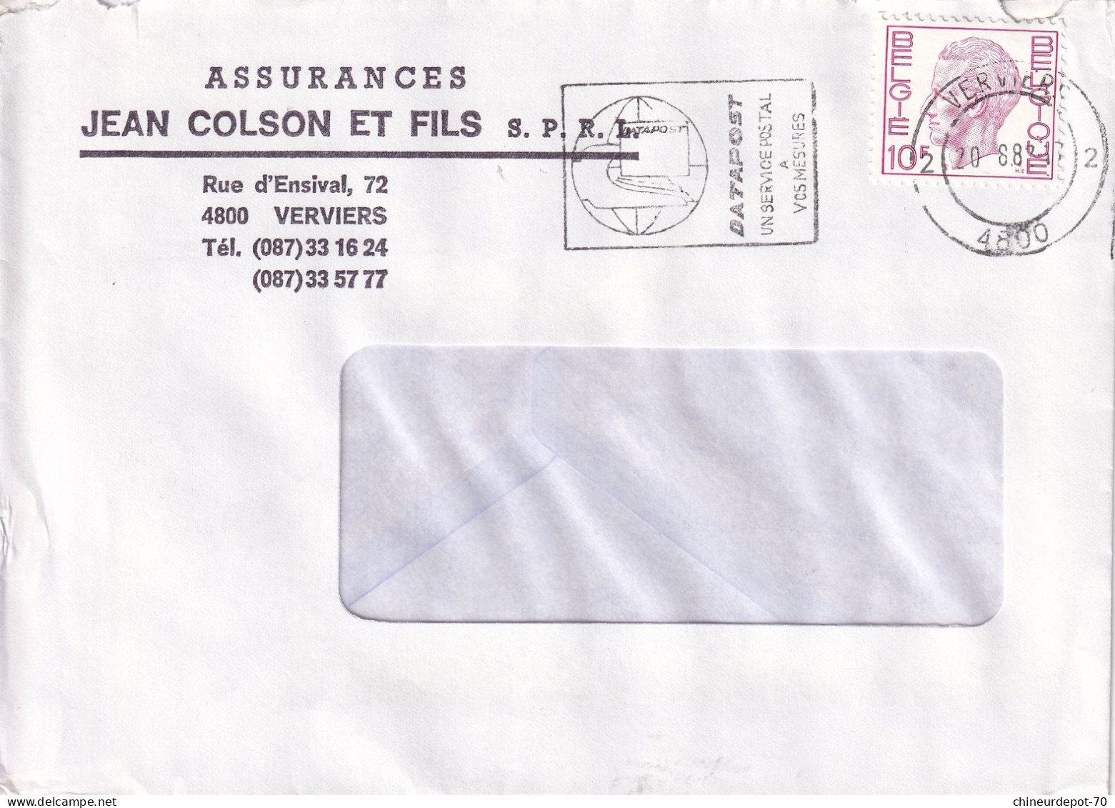 Assurances Jean Colson Et Fils  S.P.R.L  Verviers  Belgique - Covers