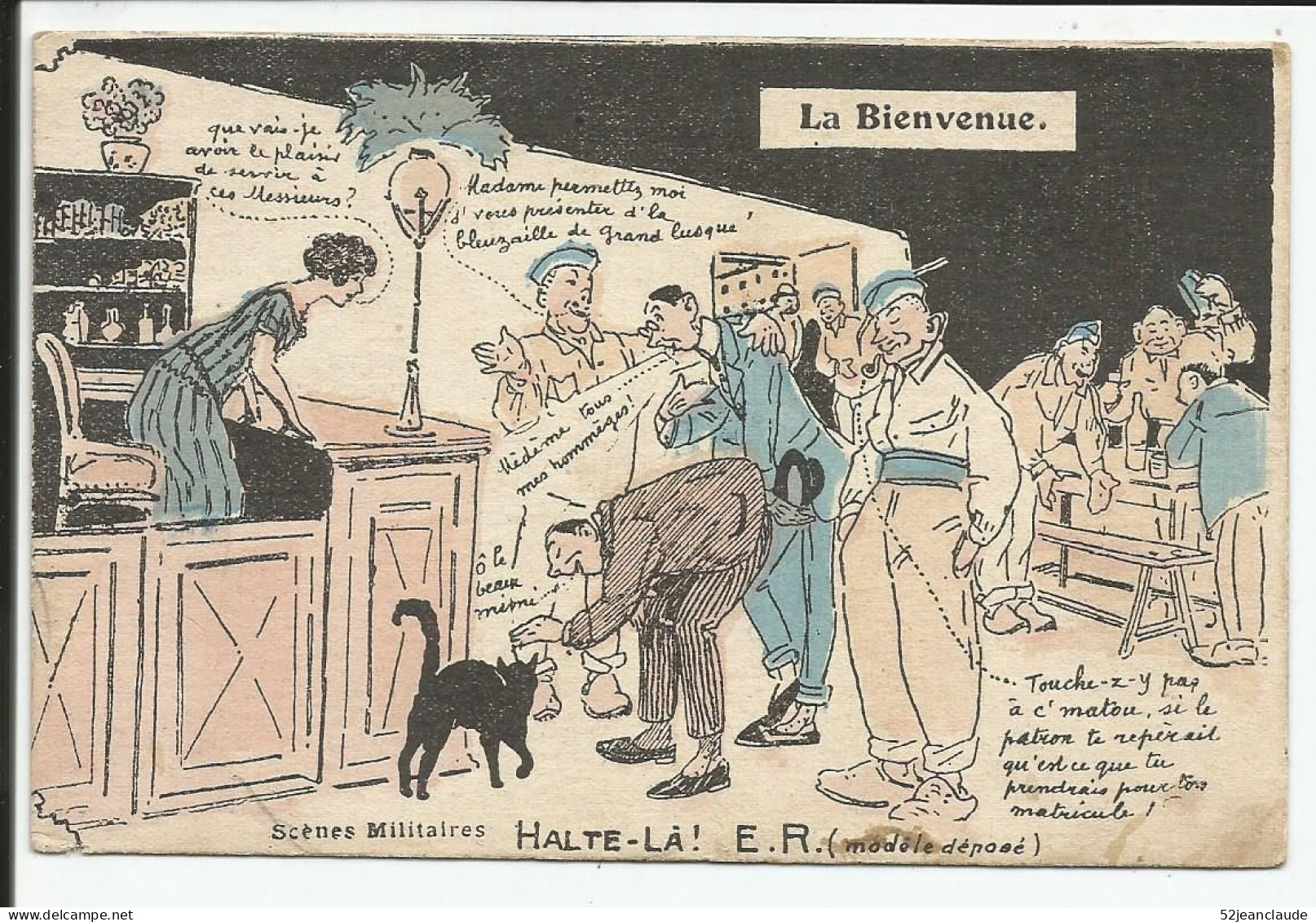 Thème Humoristique Militaire "bienvenue"   1910-20    N° - Strasbourg