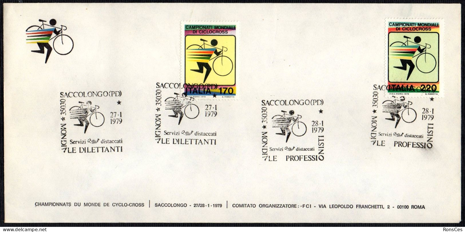 CYCLING - ITALIA SACCOLONGO (PD) 1979 - CAMPIONATO MONDIALE CICLOCROSS - 2 ANNULLI PROFESSIONISTI / DILETTANTI - A - Cycling