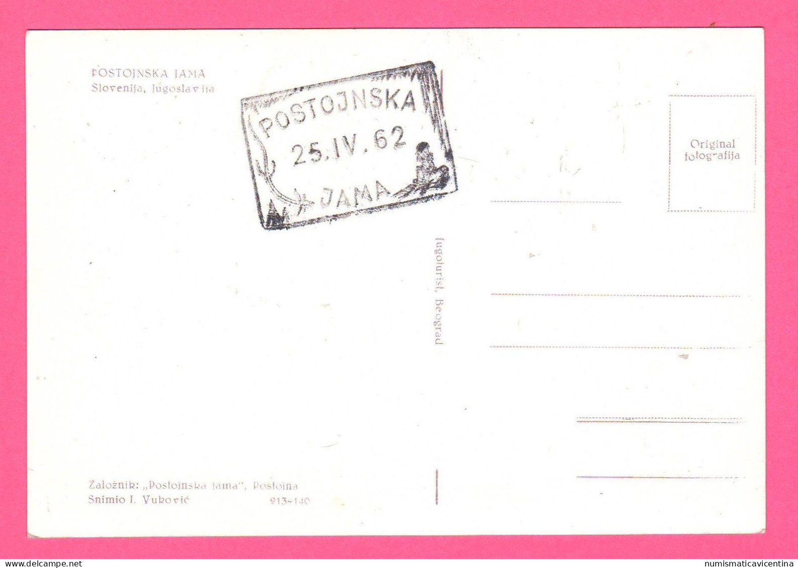 Slovenia Grotte Postumia Postojnska Cpa 1962 - Slovénie