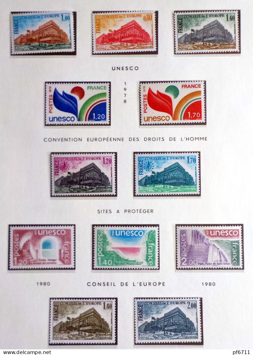 Conseil De L'Europe - Unesco    Lot De 12 Timbres - Ongebruikt