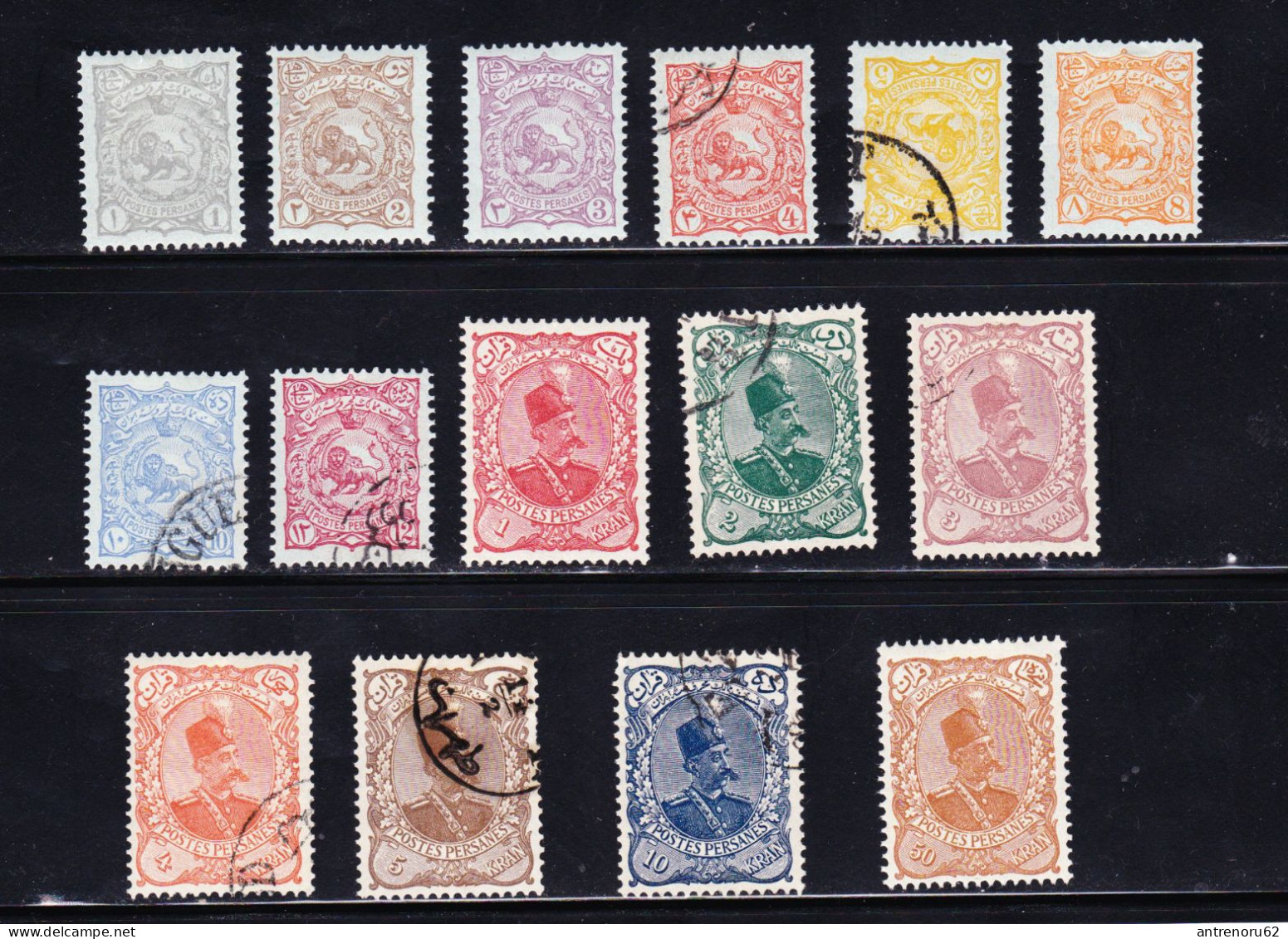 STAMPS-IRAN-1899-UNUSED-MH*-USED-SEE-SCAN - Iran