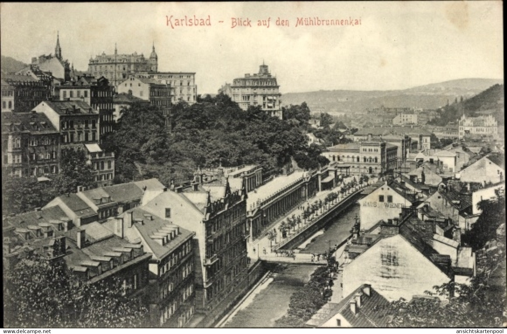 CPA Karlovy Vary Karlsbad Stadt, Blick Auf Den Mühlbrunnental - Tschechische Republik