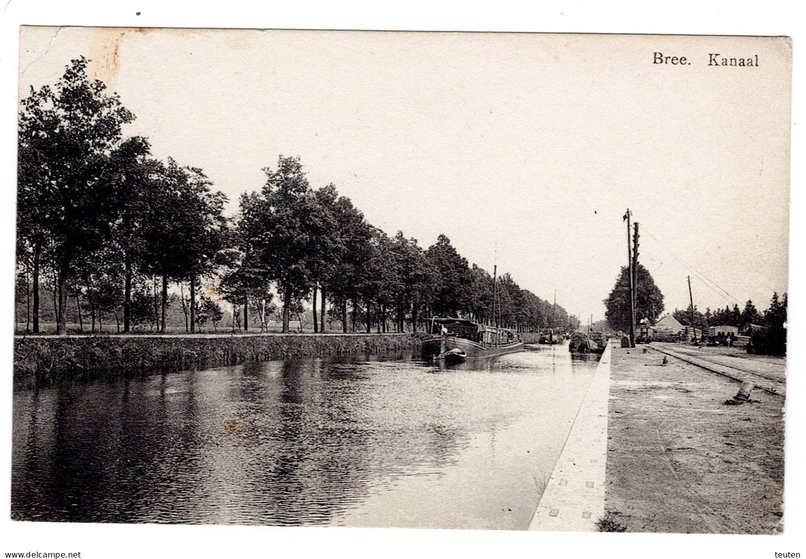 Zichtkaart Bree Kanaalkom Van Maeseyck 22/4/1915 Feldpost Pruisisch Leger 3 Scan - Armée Allemande