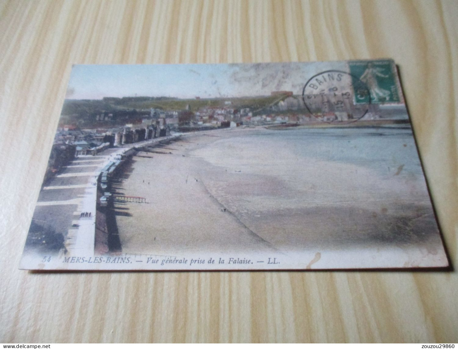 CPA Mers-les-Bains (80).Vue Générale Prise De La Falaise. - Carte Oblitérée Le 15/08/1913. - Mers Les Bains