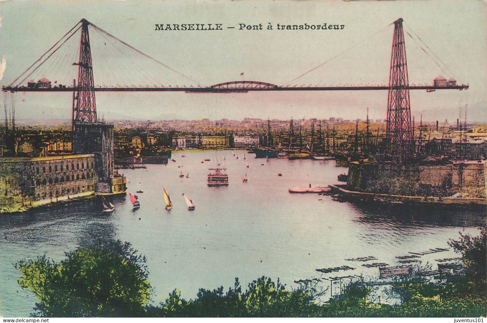 CPA Marseille-Pont à Transbordeur     L2869 - Endoume, Roucas, Corniche, Strände