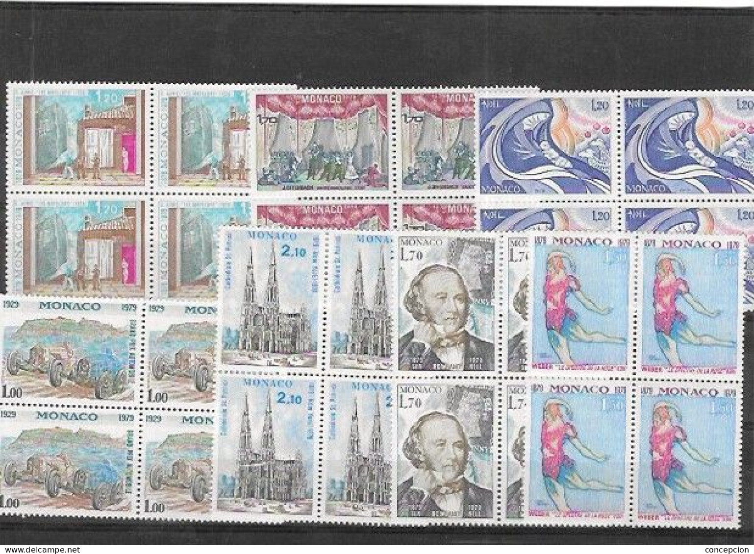 MONACO Nº 1190 AL 1195 BLOQUE DE CUATRO - Unused Stamps