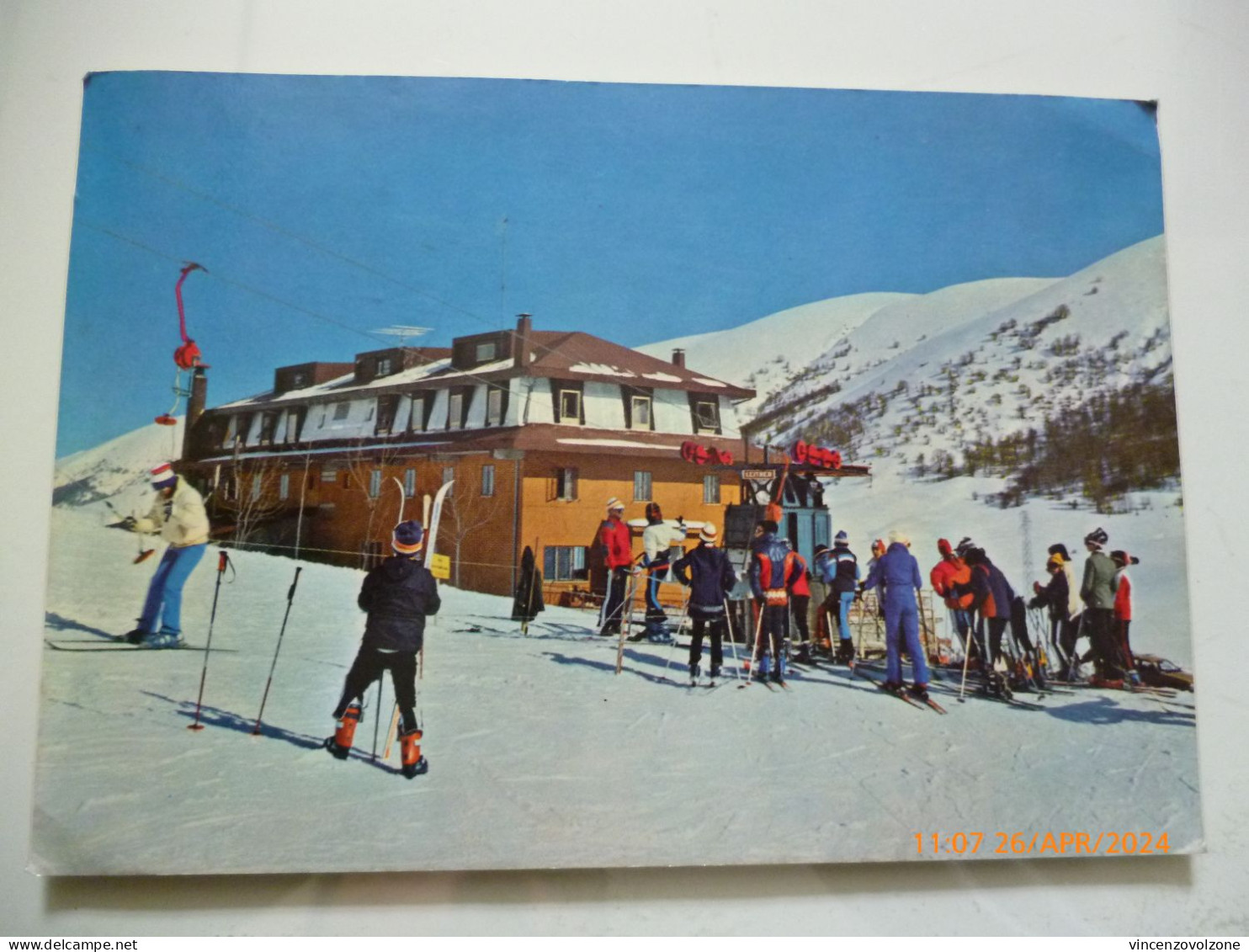 Cartolina Viaggiata "HOTEL PARADISO - PASSO GODI ( Scanno ) L'AQUILA" 1984 - Hotels & Gaststätten