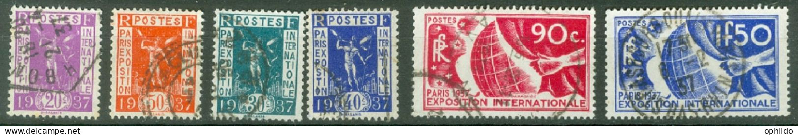 France Yv 322/327 Ob TB - Gebraucht