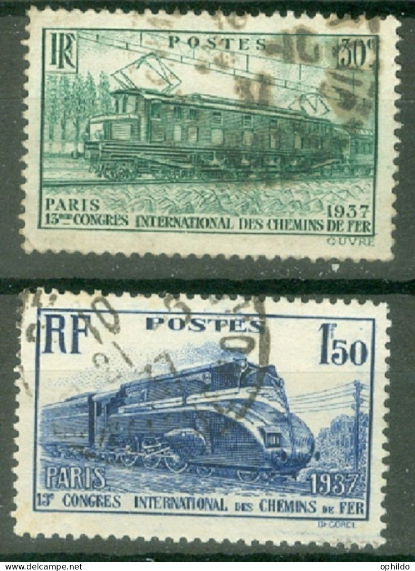 France Yv 339/340 Ob B/TB  - Usados