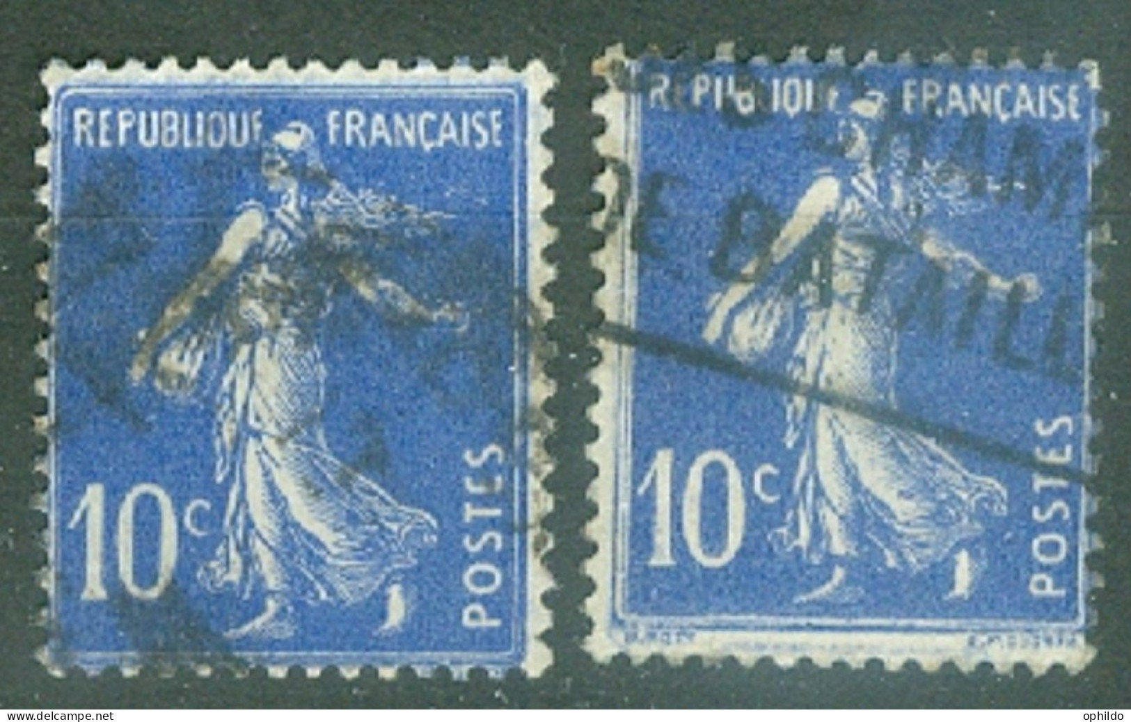 France Yv 279 Et 279a Ob TB  - Usados