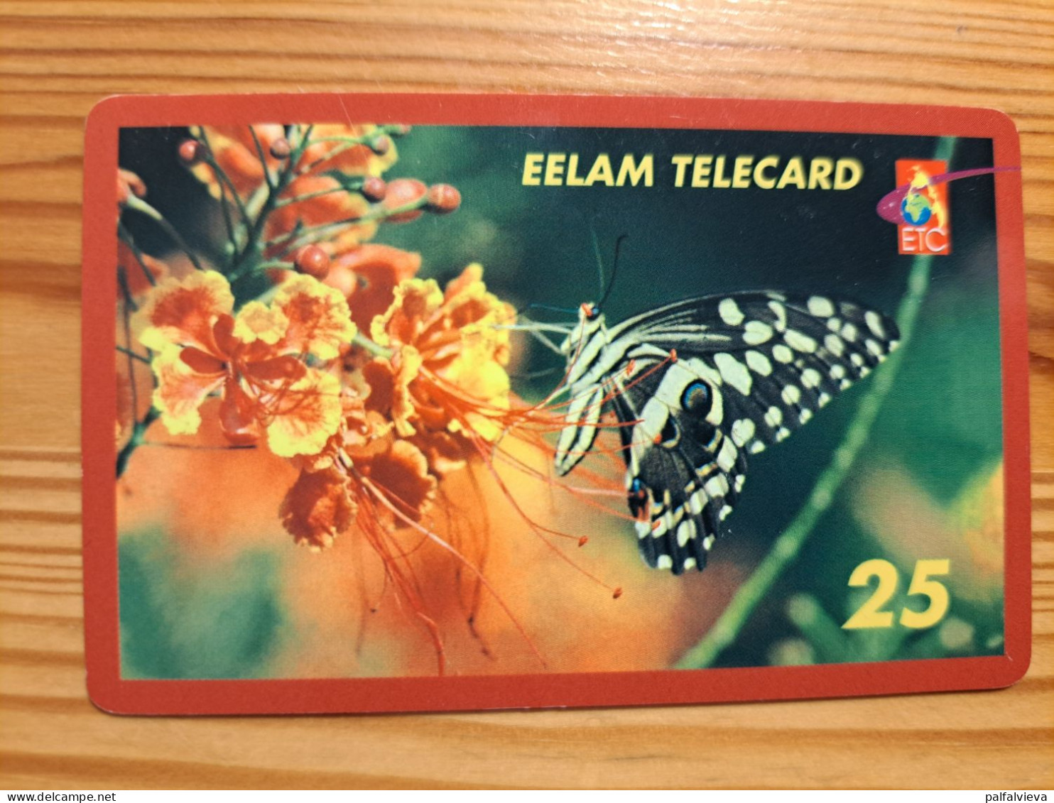 Prepaid Phonecard Netherlands, Eelam Telecard - Butterfly - [3] Tarjetas Móvil, Prepagadas Y Recargos