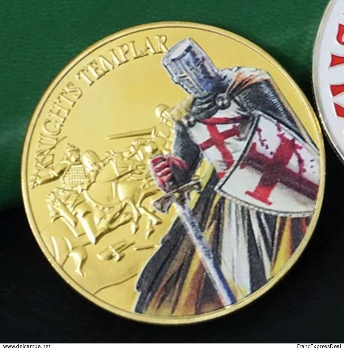 Pièce Médaille NEUVE Plaquée Or - Les Templiers Chevaliers (Ref 5B) - Sonstige & Ohne Zuordnung