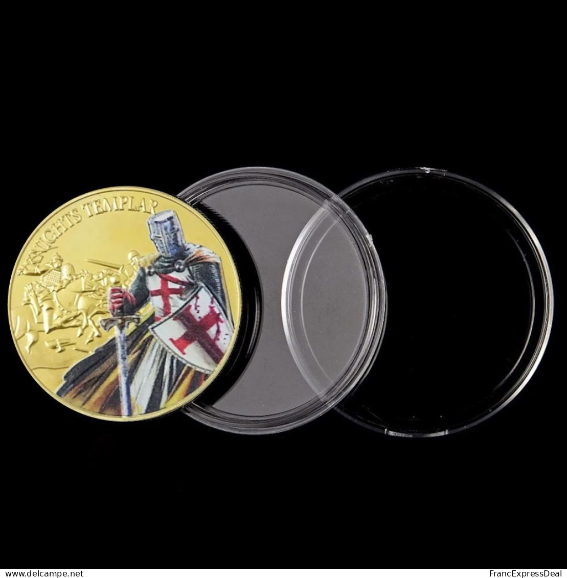 Pièce Médaille NEUVE Plaquée Or - Les Templiers Chevaliers (Ref 5B) - Sonstige & Ohne Zuordnung