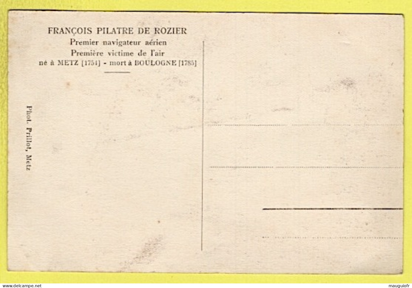 TRANSPORTS / AVIATION / MONTGOLFIERES : PILATRE DE ROZIER, PREMIER NAVIGATEUR AÉRIEN, PREMIÈRE VICTIME DE L'AIR EN 1785 - Balloons