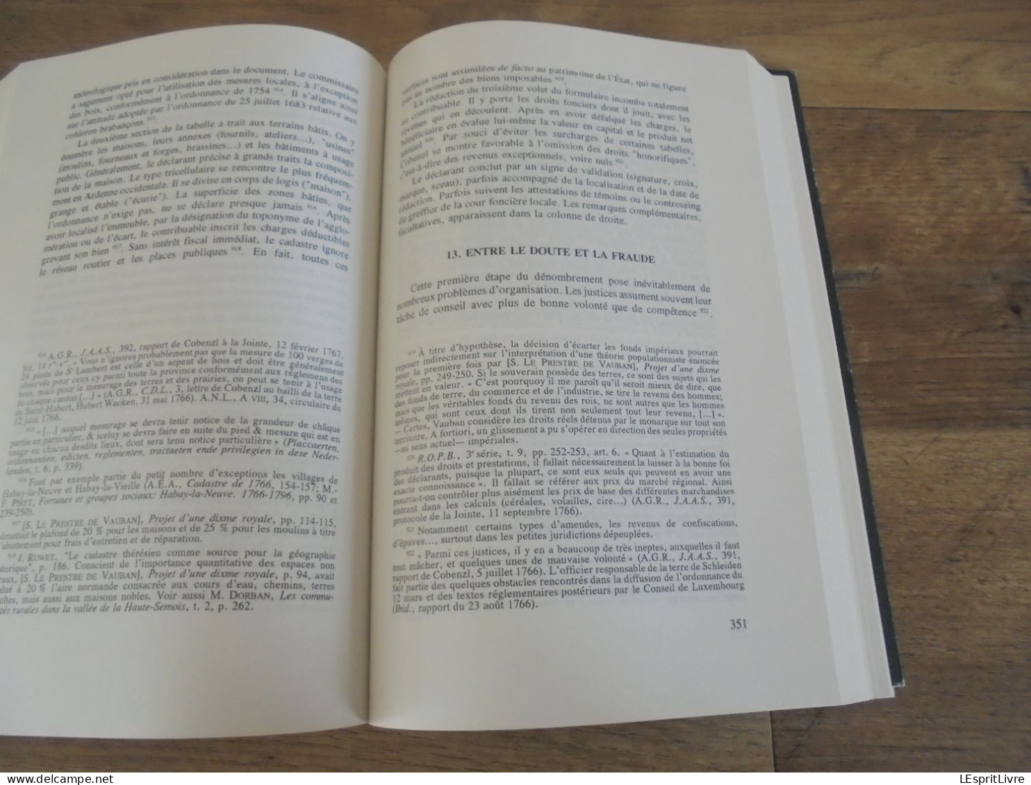 L'ABROGATION DES PRIVILEGES FISCAUX CadastreThérésien Dûché de Luxembourg 1684 1774 Régionalisme Ardenne Histoire