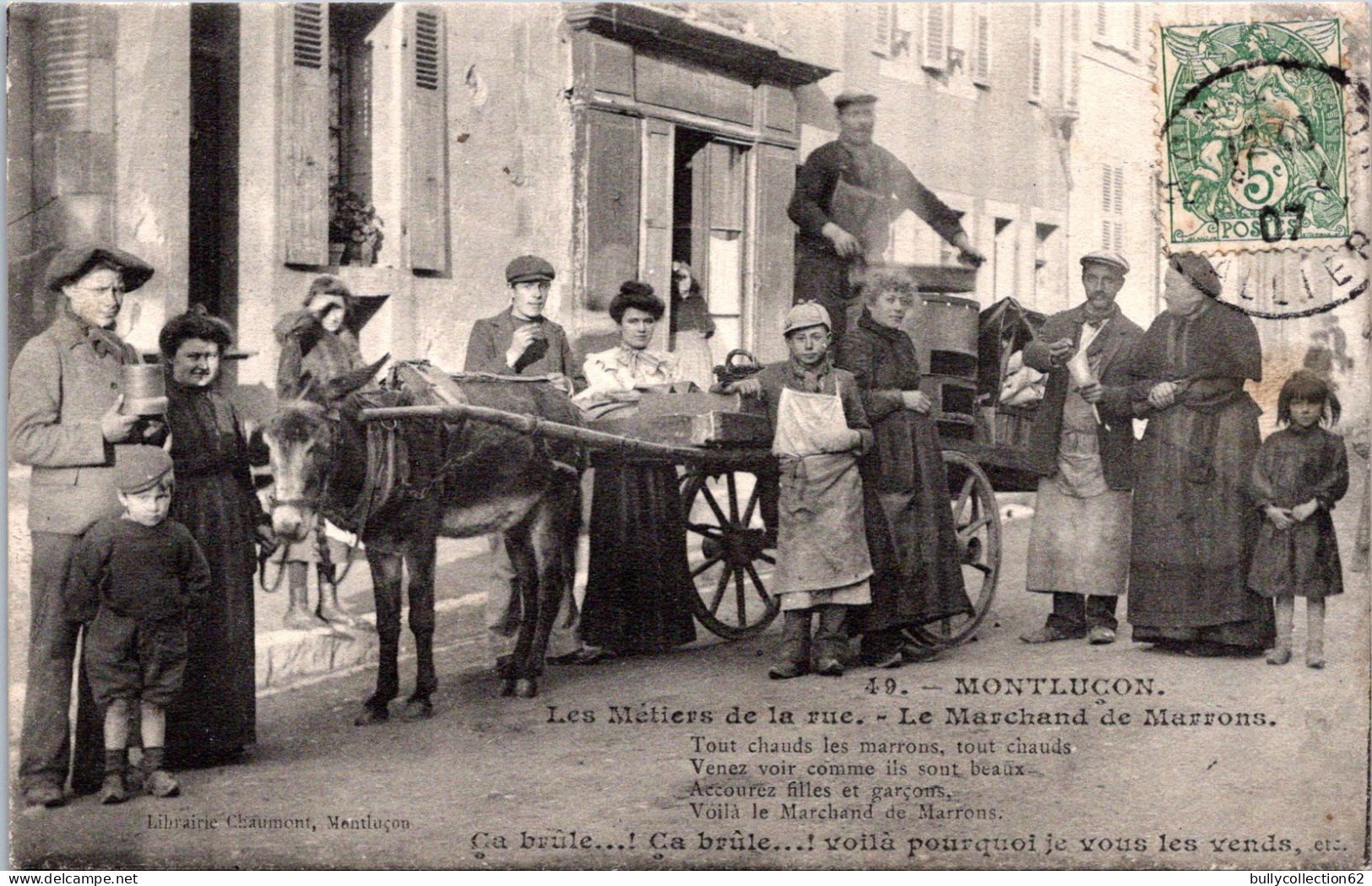 SELECTION -  MONTLUCON  -  Les Métiers De La Rue - Le Marchand De Marrons. - Montlucon