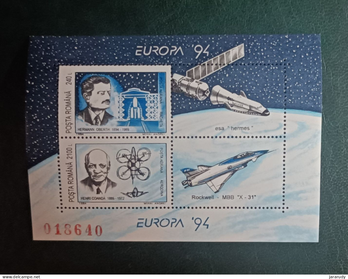 RUMANÍA EUROPA CEPT 1994 Yv BF 235 MNH - Blocchi & Foglietti