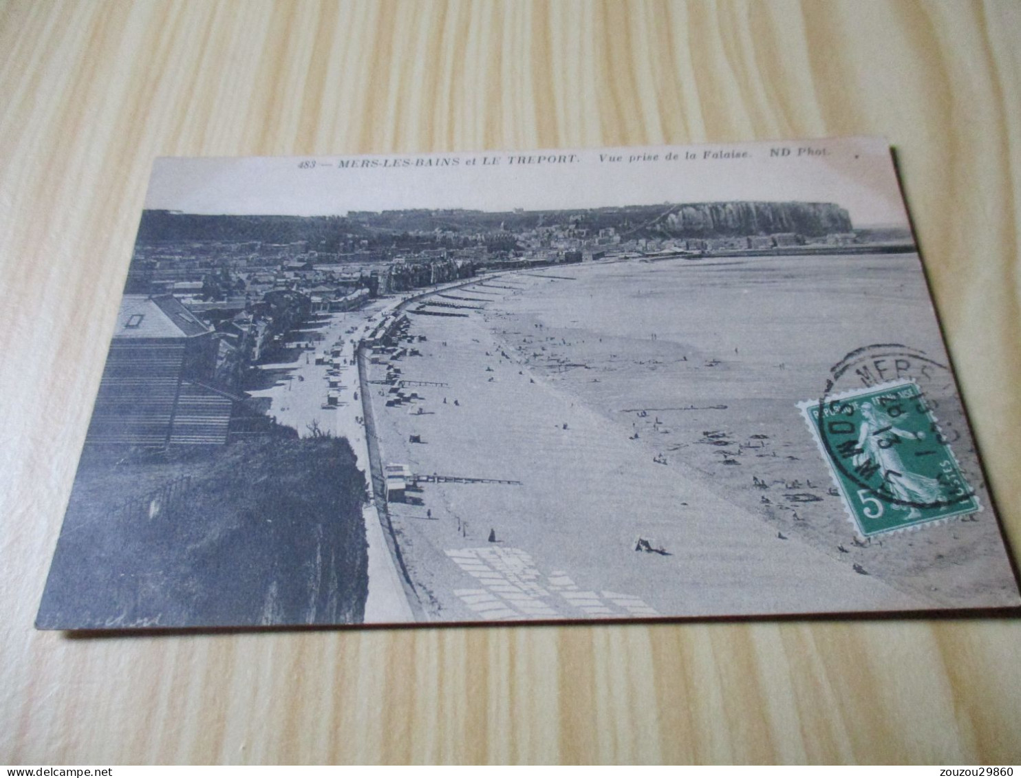 CPA Mers-les-Bains (80) Et Le Tréport - Vue Prise De La Falaise - Carte Animée, Oblitérée Le 28/07/1913. - Mers Les Bains