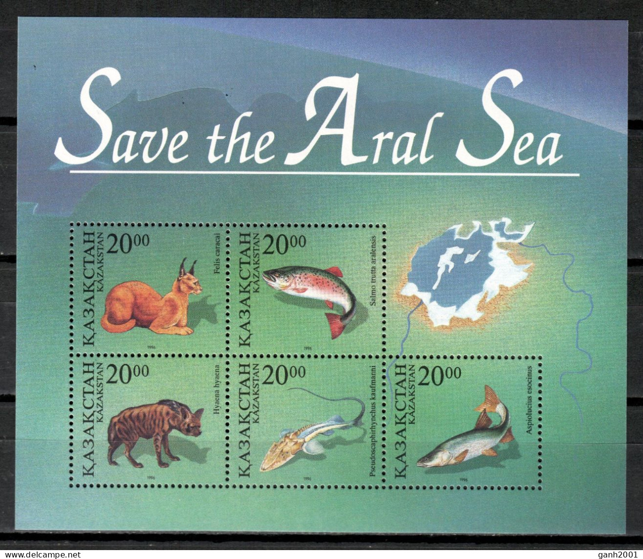 Kazakhstan 1996 / Fishes Fish Mammals Aral Sea Joint Issue MNH Fische Peces Säugetiere Mamíferos Poisson / Cu20321 8-11 - Poissons